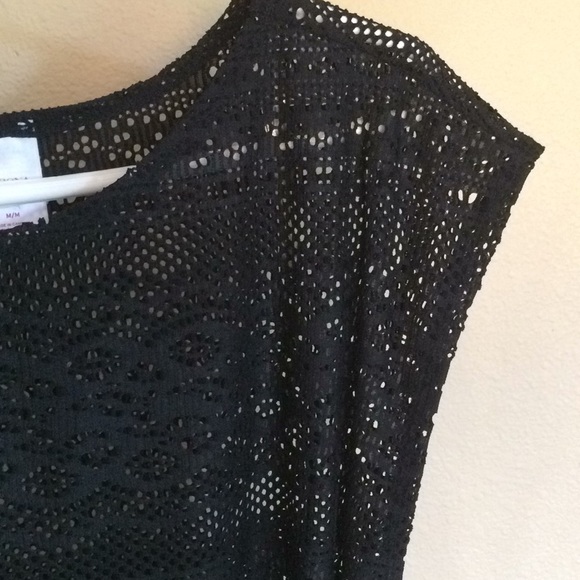 Merona black sleeveless dress cover up Size Medium - Picture 5 of 8